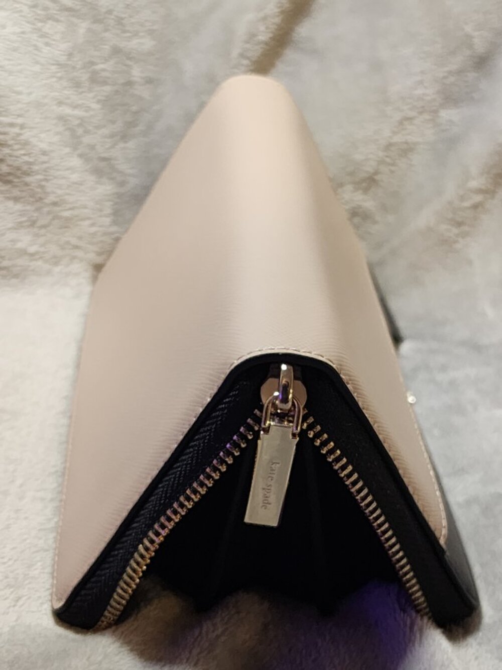 *NWT* Kate Spade Staci Continental Wallet Long zipper cream & Black - Picture 12 of 16